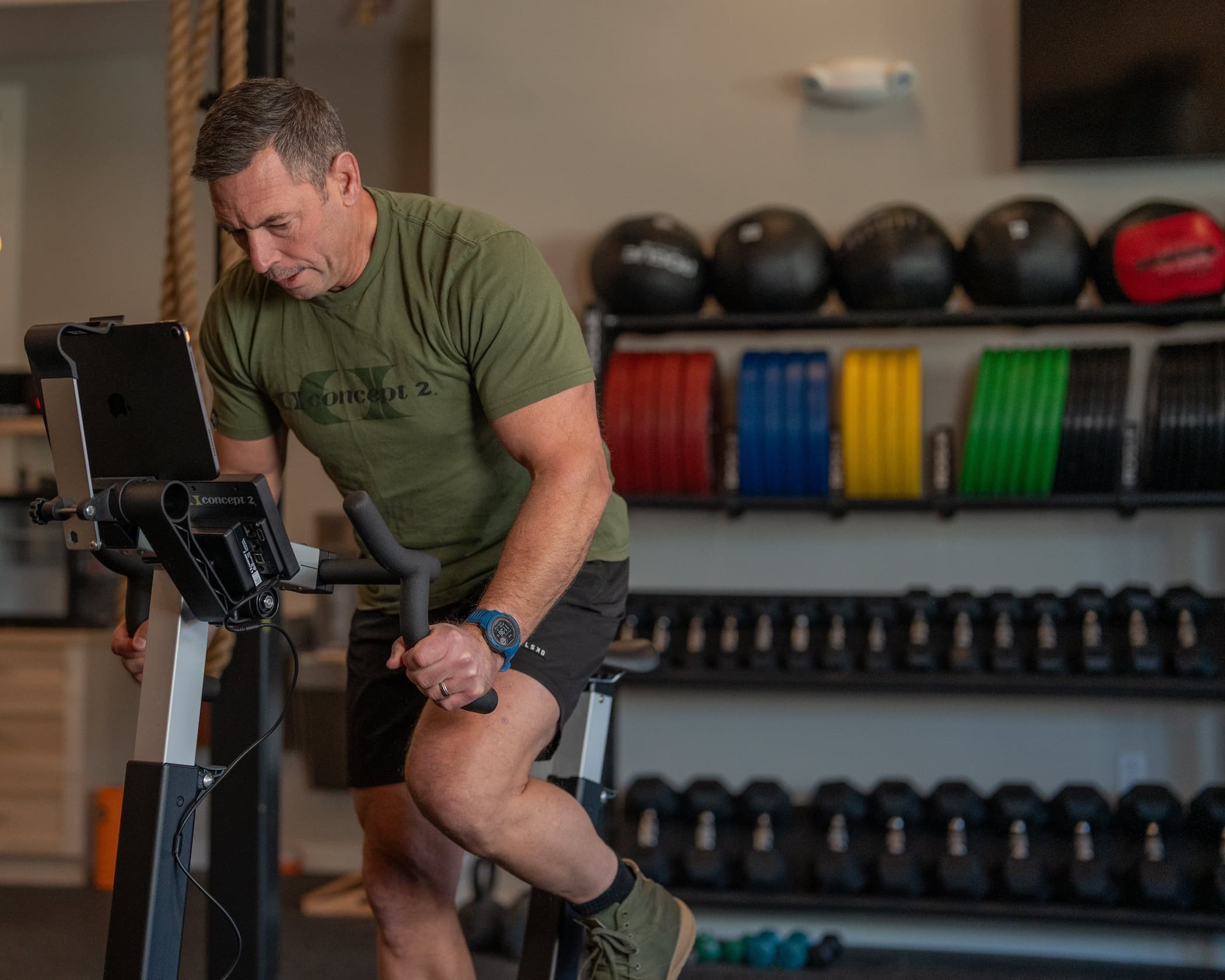 Man on BikeErg