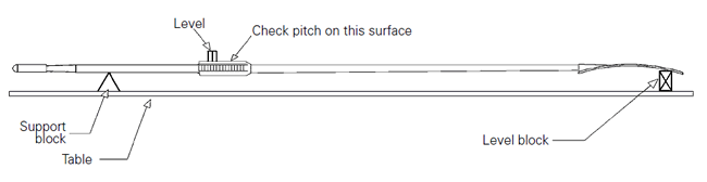 Side view of pitching an oar